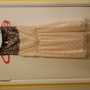 Mimi chica sequin and lace dress